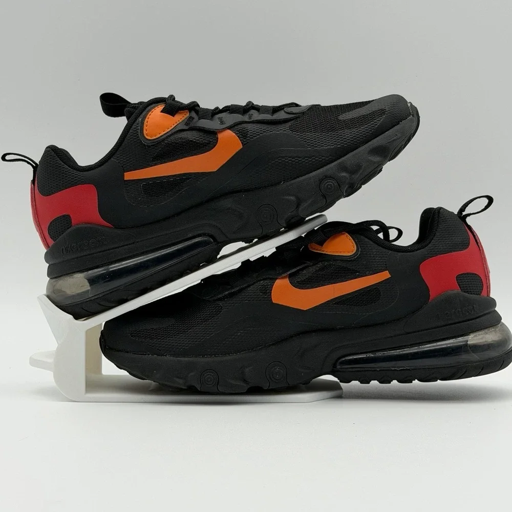 Nike Air Max 270 React Magma Lava Black Red Orange CV9638-001 Youth Size 6Y 7.5W